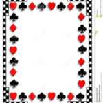 Playing Cards Border Poker Suits Stock Illustration Intended For Playing Card Design Template