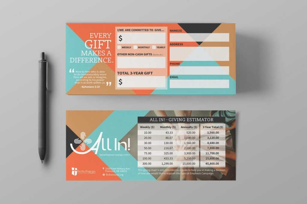 Pledge Cards Design &amp; Printing | Church Communications pertaining to Pledge Card Template For Church