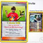 Pokémon Card Birthday Invitation – The Scrap Shoppe Pertaining To Pokemon Trainer Card Template