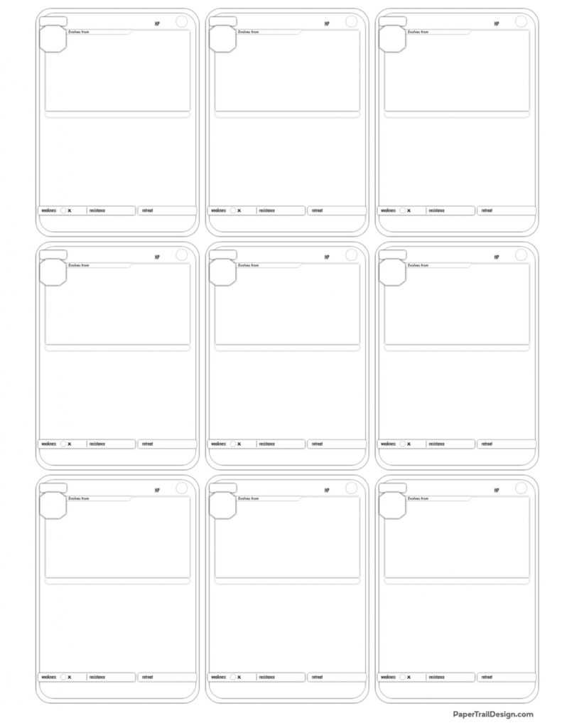 Pokémon Card Template Free Printable | Paper Trail Design for Pokemon Trainer Card Template