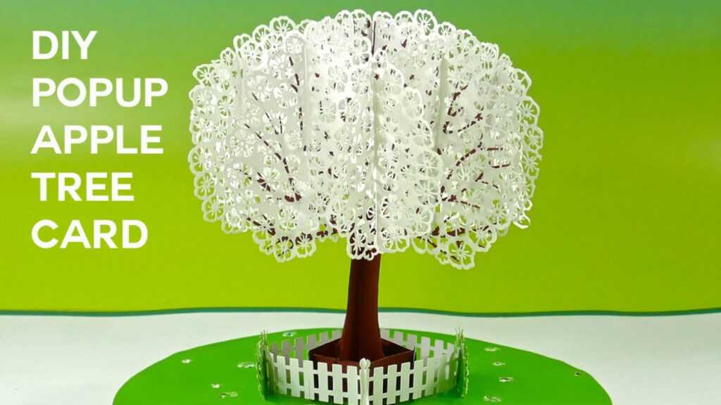 Pop-Up Apple Tree Card Tutorial (3D Sliceform On The Cricut) throughout Pop Up Tree Card Template