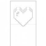 Pop Up Card Template ~ Addictionary Regarding Pixel Heart Pop Up Card Template