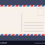 Post Card Template Royalty Free Vector Image – Vectorstock With Post Cards Template