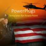 Powerpoint Template: An American Soldier Saluting With With Raf Powerpoint Template