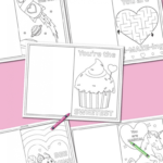 Printable Coloring Valentines Day Cards – Messy Little Monster Pertaining To Valentine Card Template For Kids