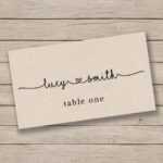 Printable Escort Card Template – Place Card Template – Tent Pertaining To Printable Escort Cards Template