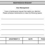Printable Maintenance Work Order Request Form | Repair Regarding Service Job Card Template