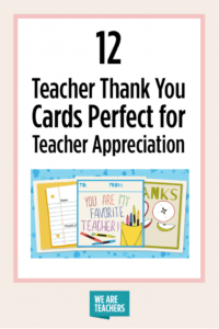 Printable Teacher Thank You Cards For Teacher Appreciation throughout Thank You Card For Teacher Template