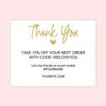 Printable Thank You Card Templates ~ Addictionary Throughout Thank You Card Template Word