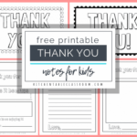 Printable Thank You Cards For Kids – The Kitchen Table Classroom With Thank You Card Template Word
