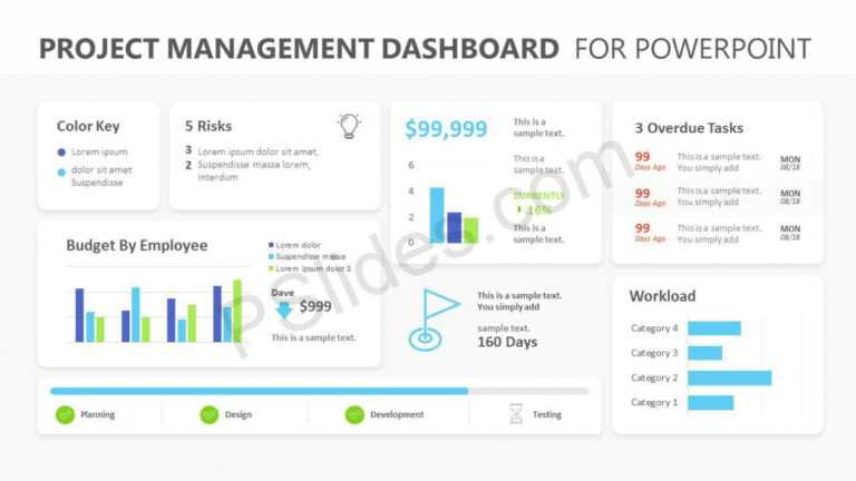 Project Management Dashboard Powerpoint Template Pslides in Project