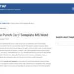 Punch Card Template By Excel Tmp – Issuu Throughout Product Line Card Template Word