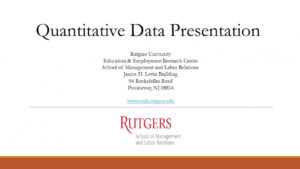 Quantitative Data Presentation Rutgers University Education with Rutgers Powerpoint Template
