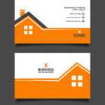 Real Estate Business Card Template Design Vector Image Within Real Estate Business Cards Templates Free