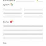 Recipe Card Template Free ~ Addictionary Pertaining To Restaurant Recipe Card Template