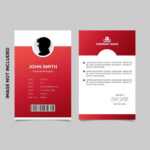 Red Employee Id Card Template – Download Free Vectors Throughout Template For Id Card Free Download