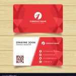 Red Geometric Business Card Template Royalty Free Vector In Template For Calling Card