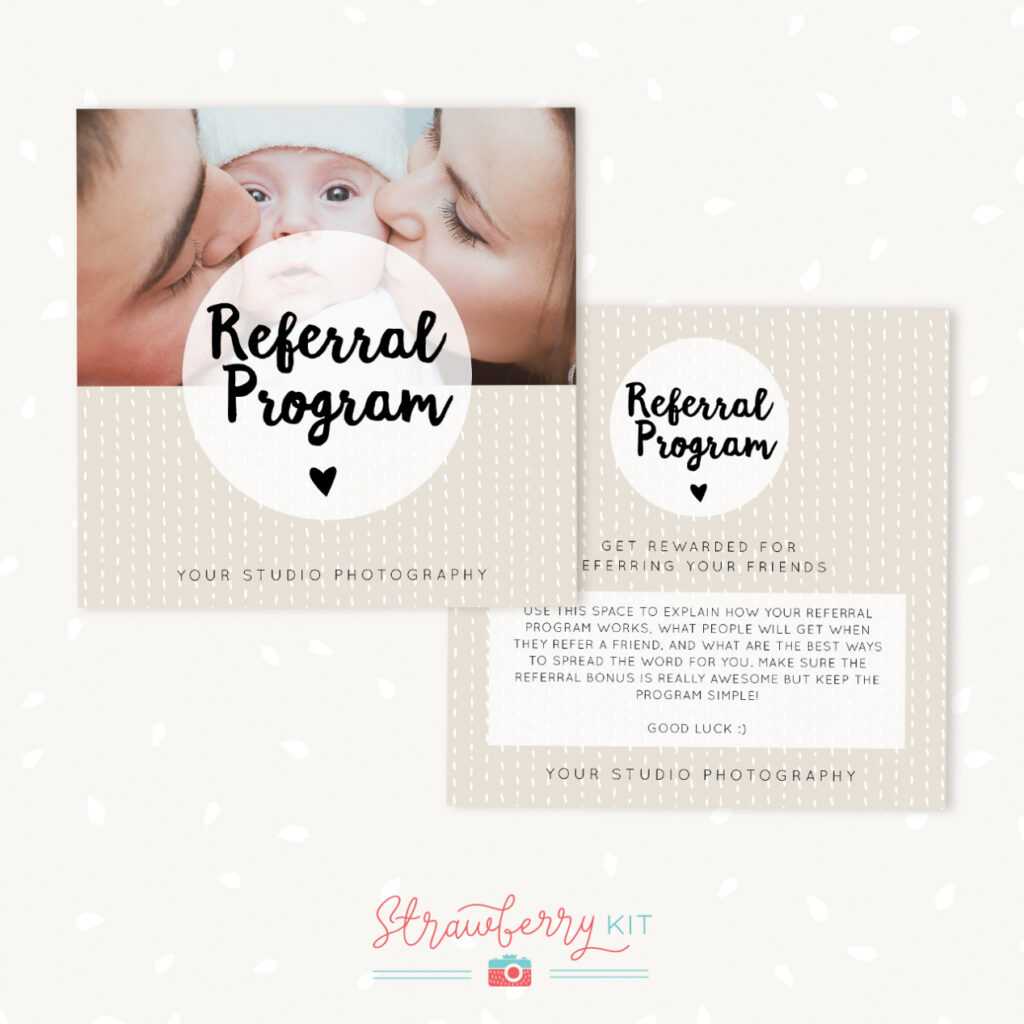 Photography Referral Card Templates Creative Inspirational Template Examples 1703