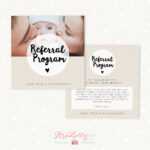 Referral Cards Photoshop Template – Strawberry Kit inside Photography Referral Card Templates