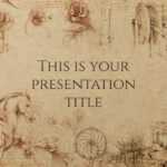 Renaissance Drawings. Free Powerpoint Template & Google Inside Powerpoint Templates War