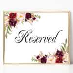 Reserved Table Signs Template – Our Natural Interest With Reserved Cards For Tables Templates