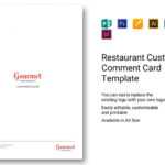 Restaurant Customer Comment Card Template In Psd, Word Within Restaurant Comment Card Template