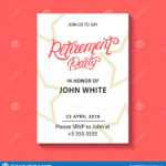 Retirement Party Invitation. Stock Vector – Illustration Of Regarding Retirement Card Template