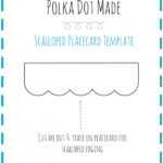 Scallop Template Right Size – Image Polka Dot Wedding With Place Card Size Template