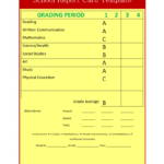 School Report Template Inside Result Card Template