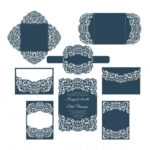 Set Laser Cut Wedding Invitation Templates Card / Envelope Intended For Silhouette Cameo Card Templates