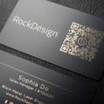 Simple Black Metal Business Cards – Sophia Do Regarding Qr Code Business Card Template
