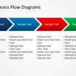 Simple Chevron Process Flow Diagram For Powerpoint With Powerpoint Chevron Template