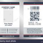 Simple Employee Business Name Card Template Vector Stock With Regard To Pvc Card Template
