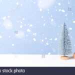 Small Christmas Tree With Pink Balls In Snow On Blue Regarding Small Greeting Card Template