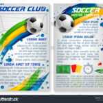 Soccer Club Football Game Championship Poster Stock Vector Regarding Soccer Referee Game Card Template
