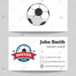 Soccer Coach Business Card Template With Logo. Soccer Sport Throughout Soccer Referee Game Card Template