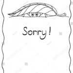 Sorry Comic Postcard Spider Design Template Stock Vector Within Sorry Card Template