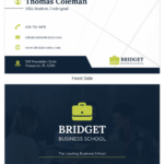 Student Mba Business Card Template With Student Business Card Template
