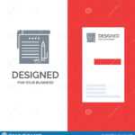 Student, Notes, Note, Education Grey Logo Design And Inside Student Business Card Template
