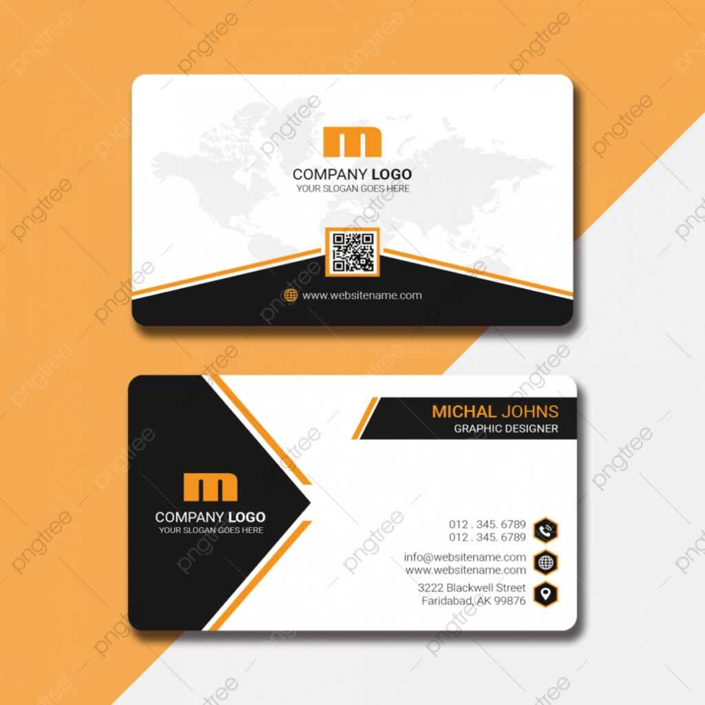Stylish Business Card With Qr Code Template Download On Pngtree For Qr