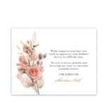 Sympathy Thank You Card Customized With Your Wording To Guests Inside Sympathy Thank You Card Template