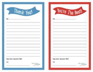 Teacher Appreciation Week – Printable “Thank You” Notes throughout Thank You Card For Teacher Template