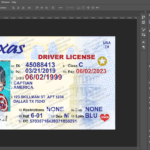 Texas Driver License Editable Psd Template With Texas Id Card Template