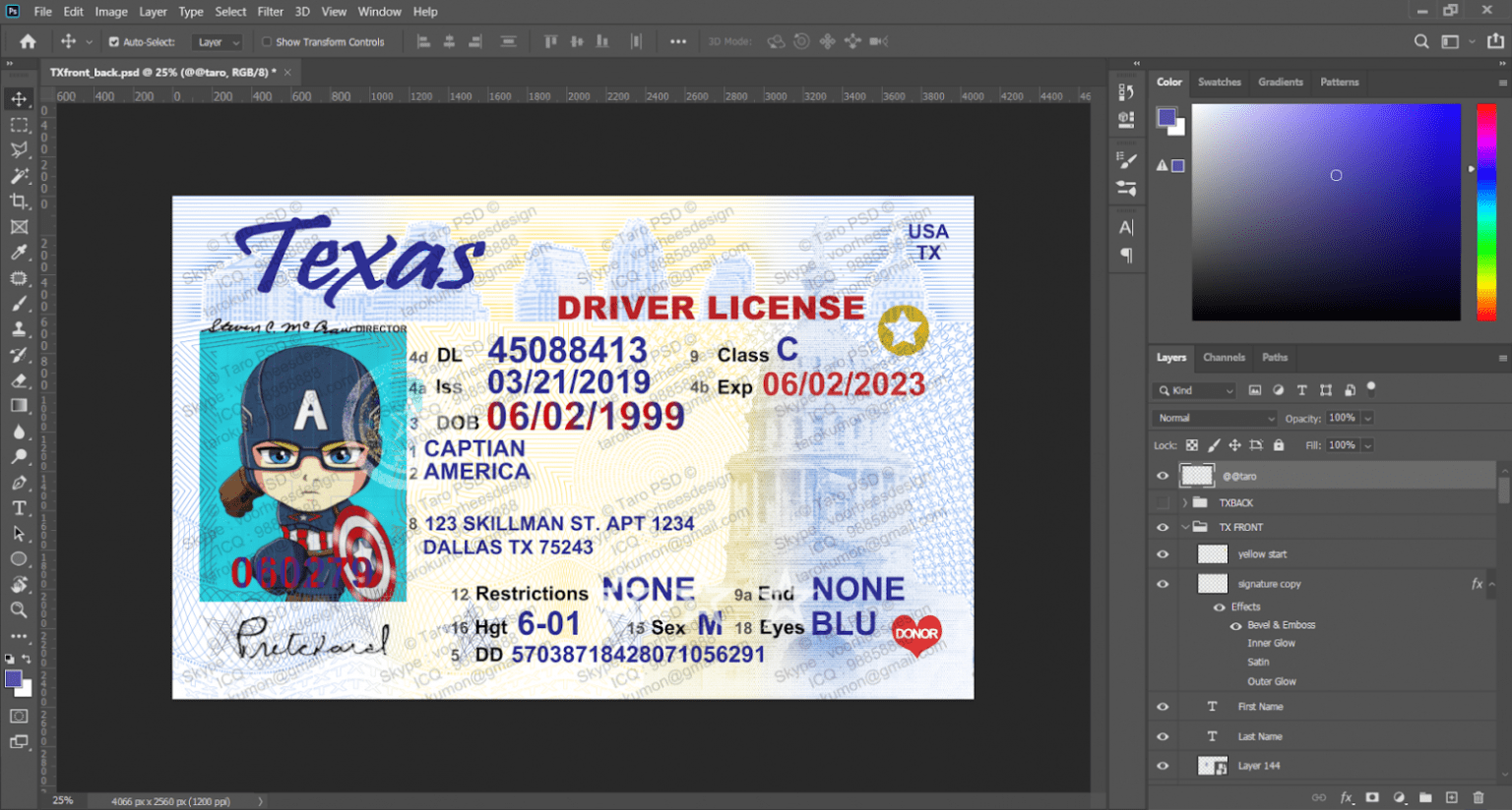 Texas Driver License Editable Psd Template with Texas Id Card Template Creative Inspirational