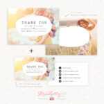 Thank You Note Card For Business | Set Of Two – Strawberry Kit For Thank You Note Card Template
