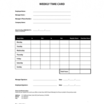 Time Card Template – Fill Online, Printable, Fillable, Blank Throughout Weekly Time Card Template Free