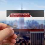 Translucent Plastic Business Card Mockup For Transparent Business Cards Template