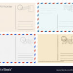 Travel Postcard Templates Greetings Post Cards Vector Image with Post Cards Template