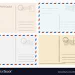 Travel Postcard Templates Greetings Post Cards Vector Image with Post Cards Template