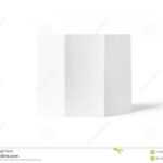 Tri Fold Brochure Mock Up. Blank Brochure White Template In Three Fold Card Template
